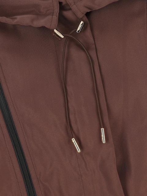 FENDI hooded zip-up bomber jacket - Brown