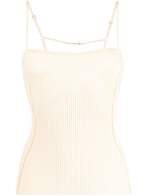 Jacquemus Le Haut Sierra ribbed tank top - Neutrals - zdjęcie produktu nr 1