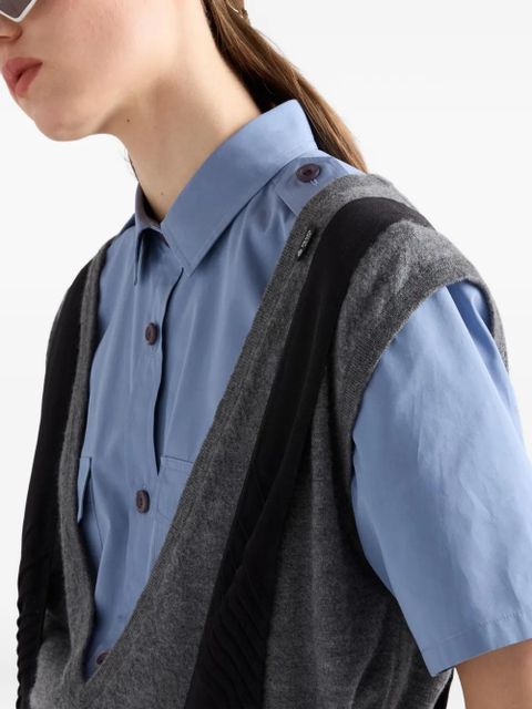 Prada cashmere V-neck vest - Grey