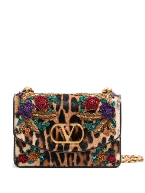 Valentino Garavani Vain animal-print shoulder bag - Brown - zdjęcie produktu nr 1