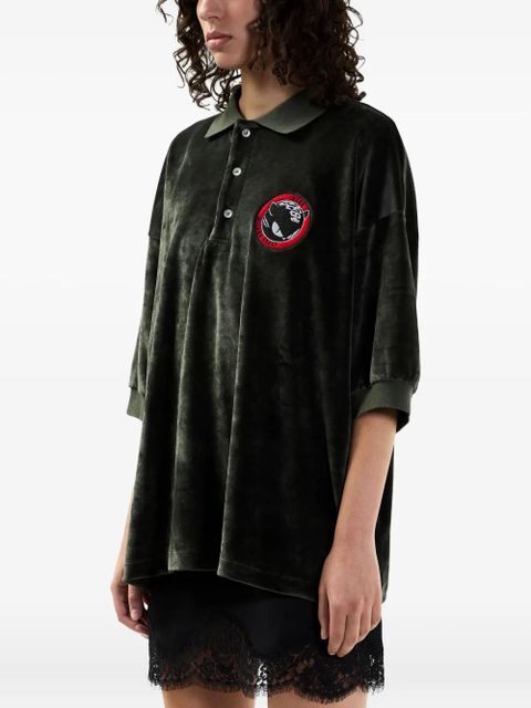 GCDS logo-patch polo shirt - Green