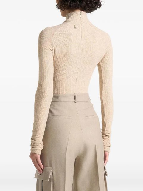 Manière De Voir contour-piping ribbed top - Neutrals