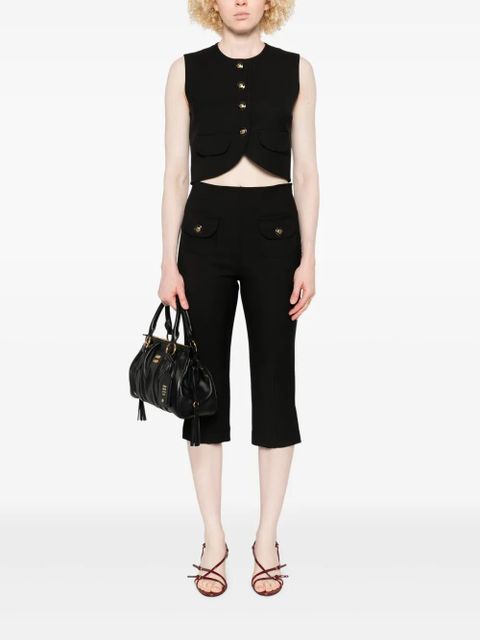 SANDRO cropped button-up top - Black - zdjęcie produktu nr 2