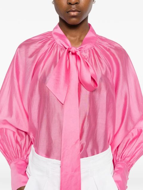 TWINSET pussy-bow balloon-sleeve blouse - Pink