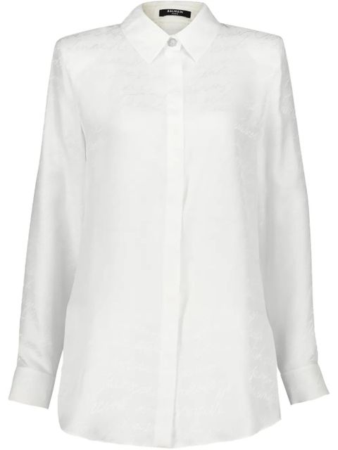 Balmain jacquard-pattern shirt - White - zdjęcie produktu nr 1