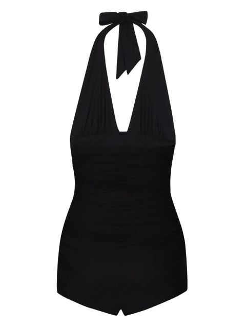 Dolce & Gabbana halterneck ruched swimsuit - Black - zdjęcie produktu nr 2