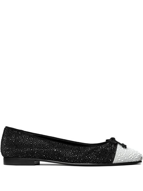 Tory Burch cap-toe crystal ballet flats - Black - zdjęcie produktu nr 1