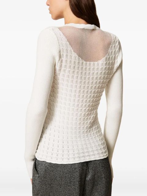 TWINSET see-through sweater - White