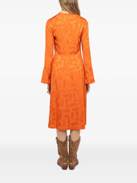 Zadig&Voltaire paisley midi dress - Orange