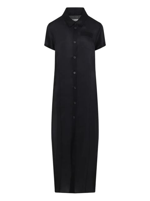 KHAITE Effy button-up short-sleeve dress - Black - zdjęcie produktu nr 1