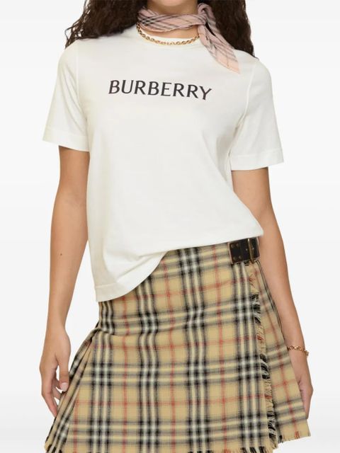 Burberry logo cotton T-shirt - White