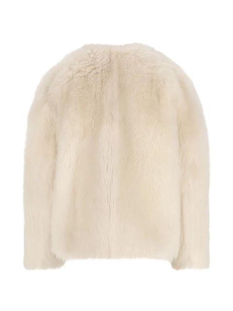 Gucci front-pocket shearling jackets - Neutrals - zdjęcie produktu nr 2
