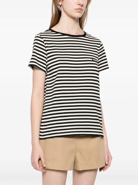 Moncler striped cotton T-shirt - Black