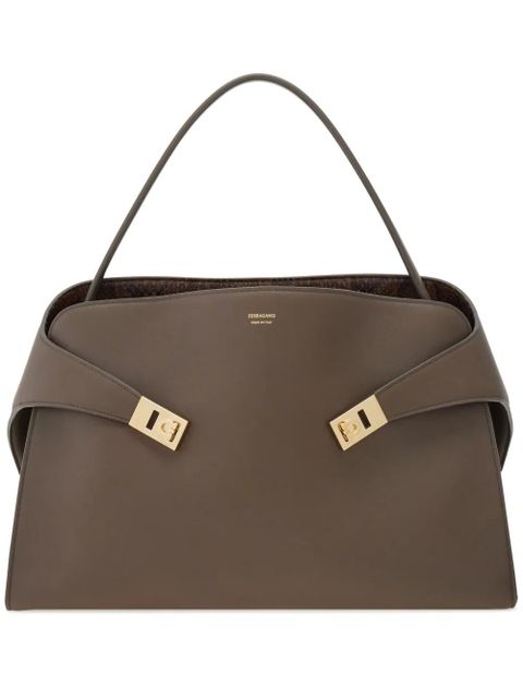 Ferragamo Hug structured tote bag - Brown - zdjęcie produktu nr 1