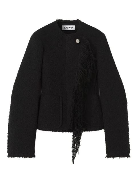 Lanvin asymmetrical fringe-detail jacket - Black - zdjęcie produktu nr 1