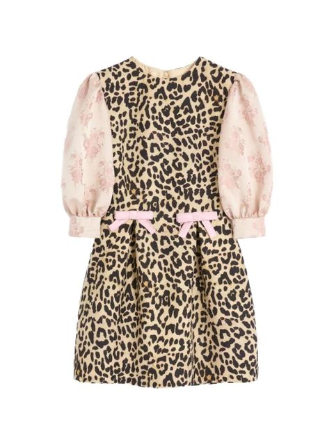 Valentino Garavani leopard-print mini dress - Neutrals - zdjęcie produktu nr 1