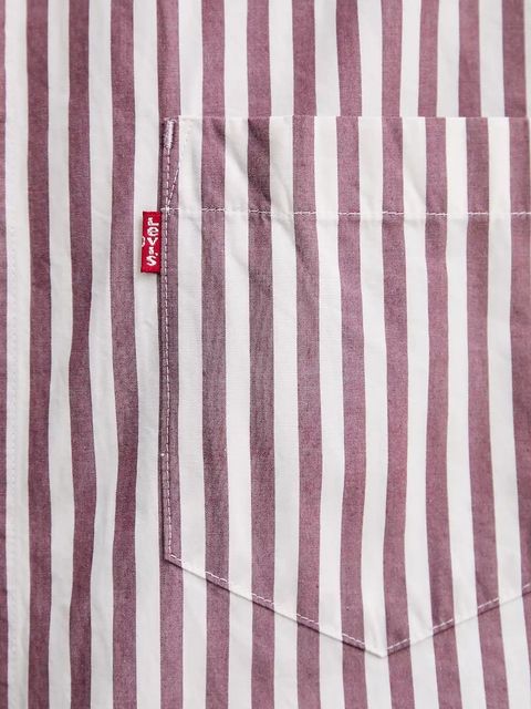 Levi's koszula bawełniana damska kolor brązowy relaxed z kołnierzykiem klasycznym 001HM