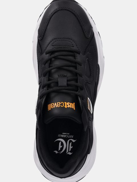 Just Cavalli sneakersy skórzane damskie kolor czarny 79RA3SL1ZPB48899
