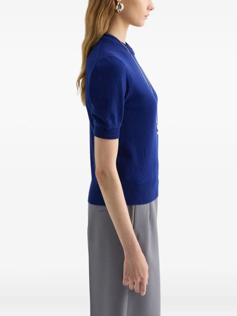 Jil Sander wool knitted T-shirt - Blue