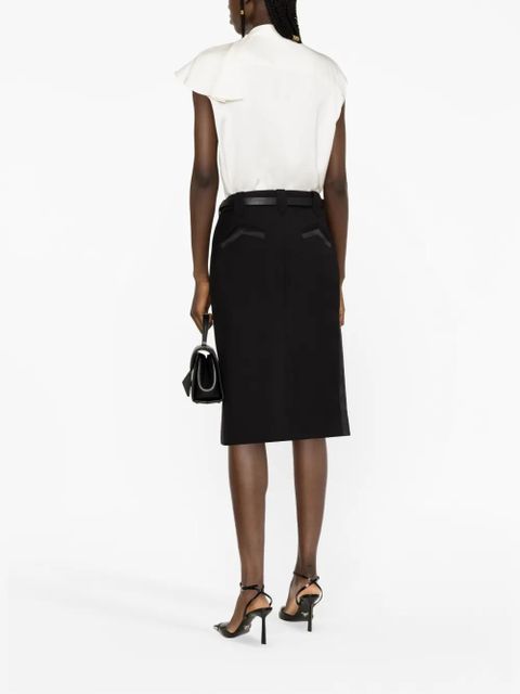 TOM FORD front-slit midi skirt - Black