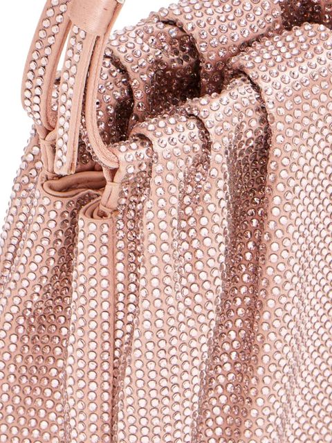 Amina Muaddi Vittoria crystal-embellishment ruffled mini bag - Pink