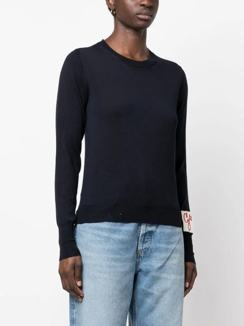 Golden Goose ribbed-trim wool sweater - Blue