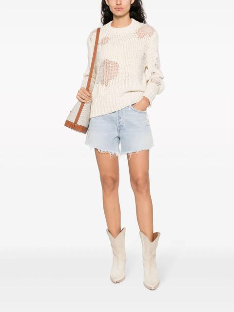 Chloé Generous chunky-knit distressed jumper - White - zdjęcie produktu nr 2