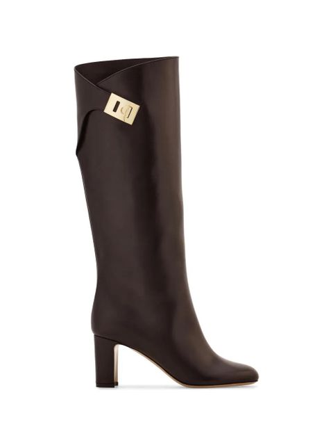 Ferragamo Hug buckle boots - Brown - zdjęcie produktu nr 1