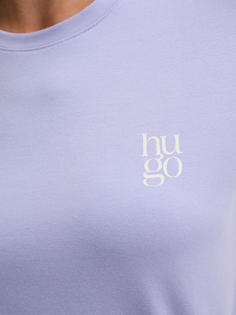 HUGO t-shirt damski kolor fioletowy 50556981