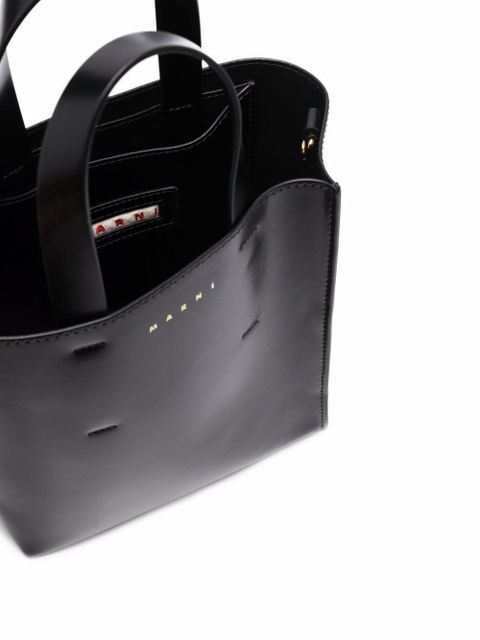 Marni mini Museo leather tote bag - Black