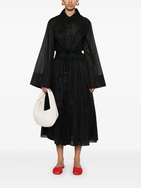 Jil Sander cotton midi dress - Black - zdjęcie produktu nr 2