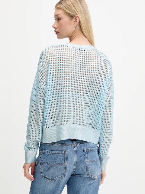 Desigual sweter WHISTLER damski kolor niebieski lekki 25WWJF40