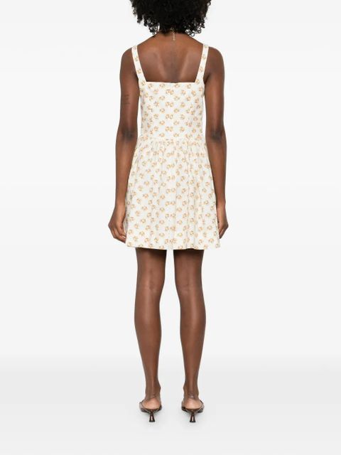 Maje floral print mini dress - Neutrals