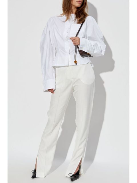 Jacquemus charm-detail trousers - White - zdjęcie produktu nr 2