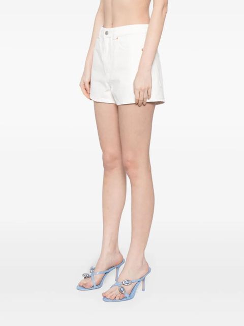 Alexander Wang high-waisted logo cut-out shorts - White