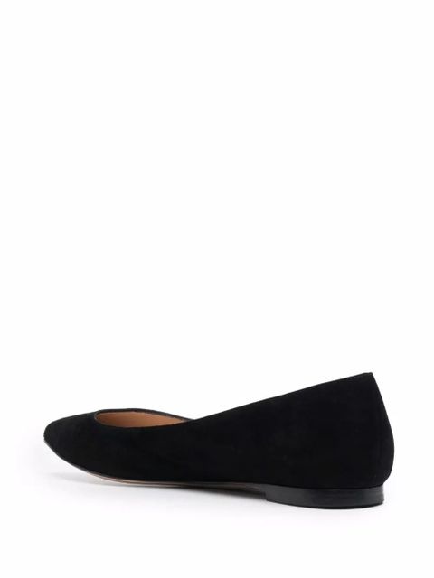 Gianvito Rossi Gianvito suede ballerina shoes - Black