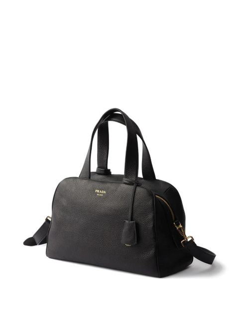 Prada large leather tote bag - Black