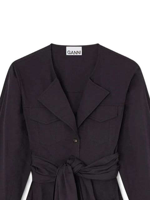 GANNI belted shirt dress - Black - zdjęcie produktu nr 2