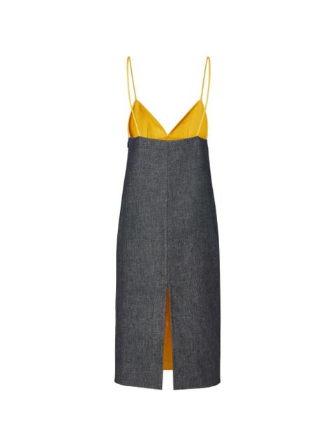 FENDI flower-appliqué midi dress - Blue - zdjęcie produktu nr 2