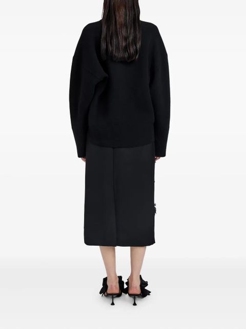 Proenza Schouler Moira embroidered skirt - Black