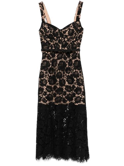 Self-Portrait lace midi dress - Black - zdjęcie produktu nr 1