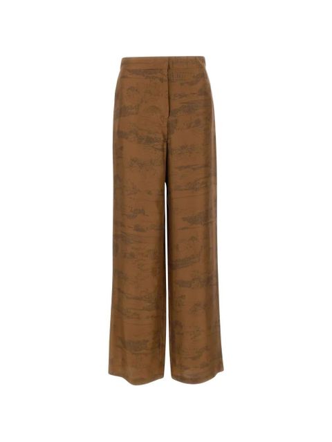 Max Mara printed high-waisted trousers - Brown - zdjęcie produktu nr 1