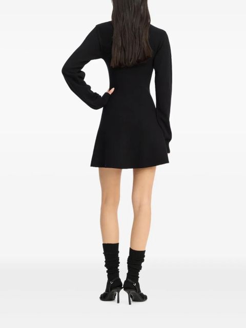 ROTATE BIRGER CHRISTENSEN polo-collar mini dress - Black