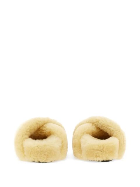 Jil Sander Shearling Crossover flat sandals - Neutrals - zdjęcie produktu nr 2