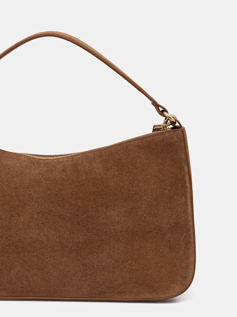 Twinset torebka zamszowa kolor brązowy 252TB7162