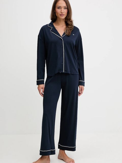 Tommy Hilfiger piżama damska kolor granatowy UW0UW06142 - zdjęcie produktu nr 1