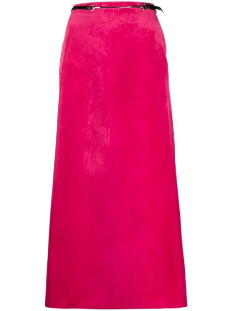 Gucci belted velvet maxi skirt - Pink - zdjęcie produktu nr 1
