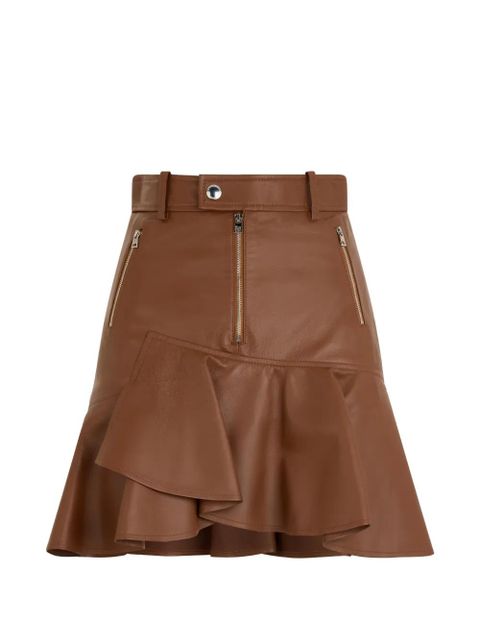 Valentino Garavani ruffle-hem mini skirt - Brown - zdjęcie produktu nr 1