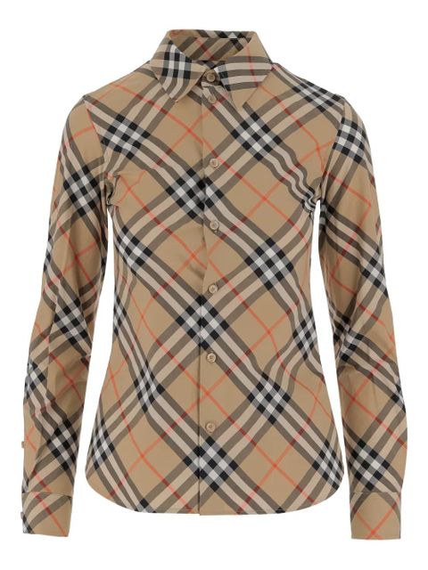 Burberry checked shirt - Neutrals - zdjęcie produktu nr 1