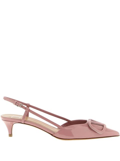 Valentino Garavani 40mm Vlogo pointed slingback pumps - Pink